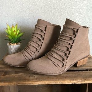 Tan suede ankle boot